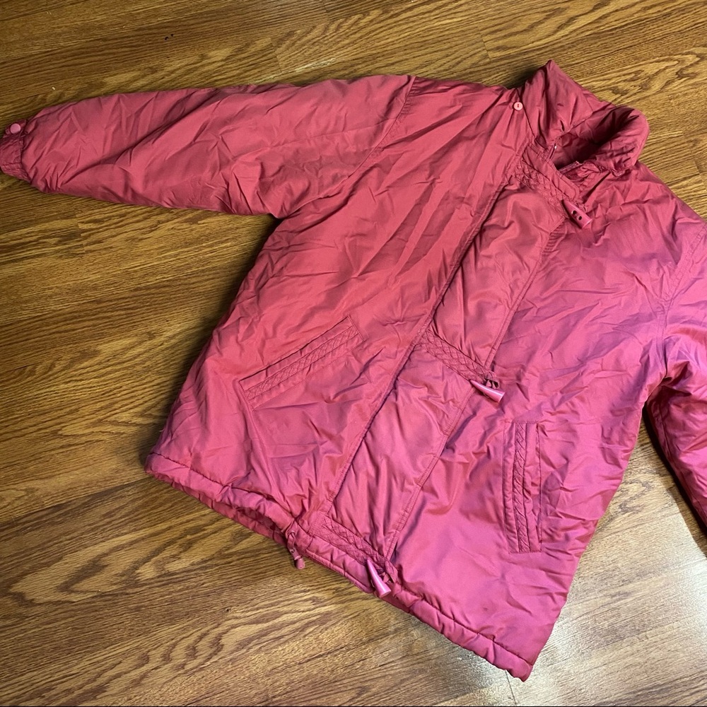Vintage Y2K does 80’s Toggle Jacket Cloud Coat Puffer Coat Pink Jacket